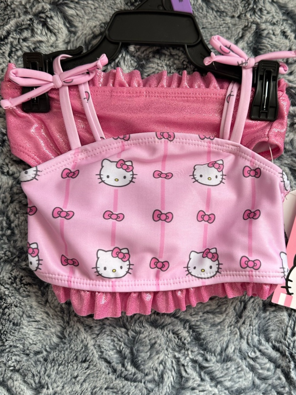 NWTS Hello Kitty Pink Ruffle Girls' 2 pc Swimsuit Sz 18 months